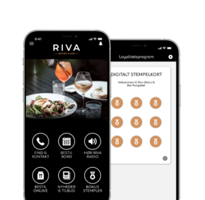 Loyalitets app til restaurant med digitale stempelkort